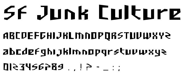 SF Junk Culture font
